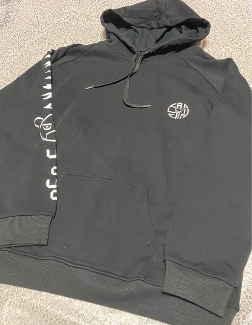 パーカー トレーナー キュートクマ柄 ブラック 大きいサイズ < 女性ファッション パーカー トレーナー キュートクマ柄 ブラック 大きいサイズ < 女性ファッションの