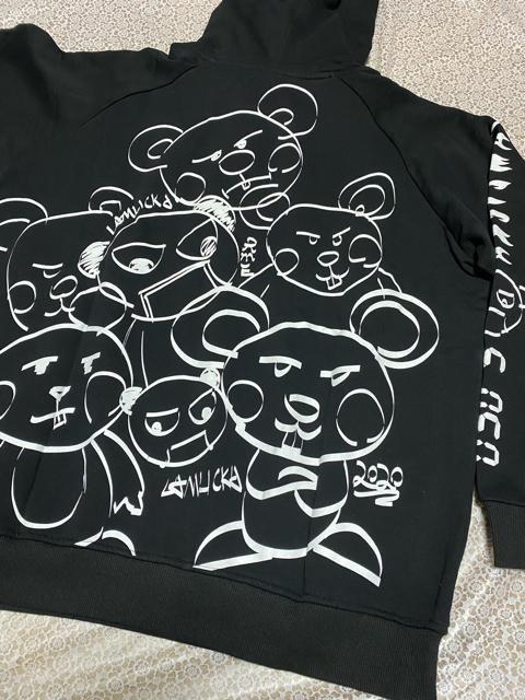 パーカー トレーナー キュートクマ柄 ブラック 大きいサイズ < 女性ファッション パーカー トレーナー キュートクマ柄 ブラック 大きいサイズ < 女性ファッションの