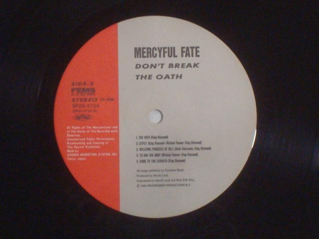 禁断の誓い(DON`T BREAK THE OATH) / マーシフル・フェイト(MERCYFUL FATE) 帯無LP < CD/DVD/ビデオ  禁断の誓い(DON`T BREAK THE OATH) / マーシフル・フェイト(MERCYFUL FATE) 帯無LP < CD/DVD/ビデオの