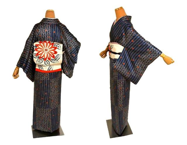 【最高級】新品同様 桜 間道 東京ますいわ屋扱い 小紋 身丈157.5cm 裄丈62cm T3435 < 女性ファッション  【最高級】新品同様 桜 間道 東京ますいわ屋扱い 小紋 身丈157.5cm 裄丈62cm T3435 < 女性ファッションの