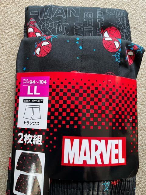 LLサイズ!2枚セット!高貴紳士的!スパイダーマン!MARVEL!前開きあり!ボタン付き!トランクス! < 男性ファッション  LLサイズ!2枚セット!高貴紳士的!スパイダーマン!MARVEL!前開きあり!ボタン付き!トランクス! < 男性ファッションの