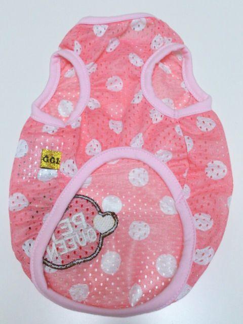 GAO GAO Land★ ドット柄  メッシュ タンクトップ/ペット服 < ペット/手芸/園芸  GAO GAO Land★ ドット柄  メッシュ タンクトップ/ペット服 < ペット/手芸/園芸の