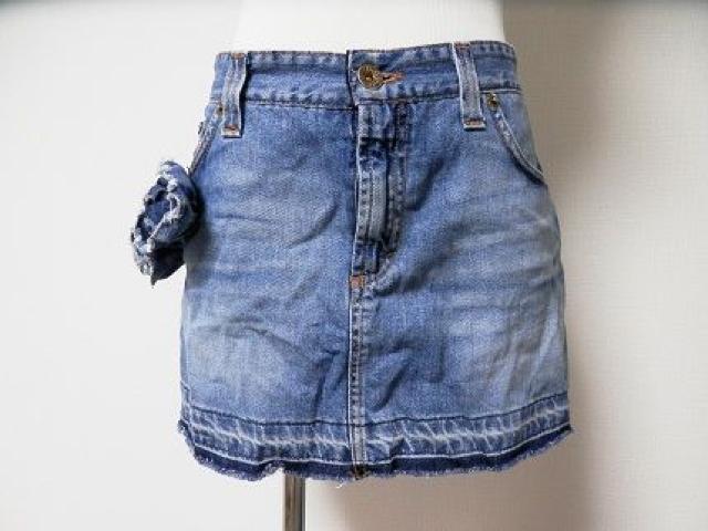D&G★レア3Dフラワーデニムミニスカートローズインディゴ < ブランド D&G★レア3Dフラワーデニムミニスカートローズインディゴ < ブランドの
