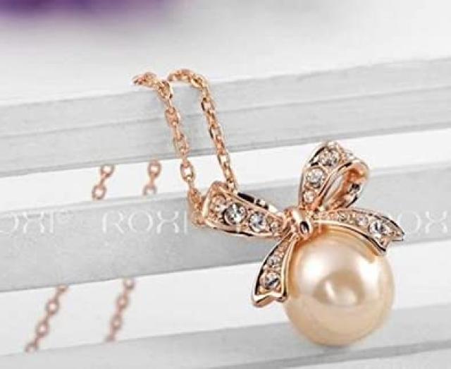 パール リボン ネックレス ローズゴールド 真珠!。 < 女性アクセサリー/時計 パール リボン ネックレス ローズゴールド 真珠!。 < 女性アクセサリー/時計の