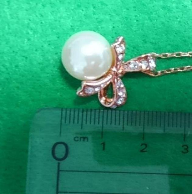 パール リボン ネックレス ローズゴールド 真珠!。 < 女性アクセサリー/時計 パール リボン ネックレス ローズゴールド 真珠!。 < 女性アクセサリー/時計の