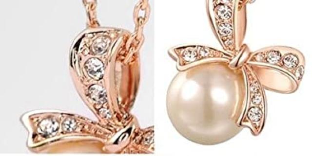 パール リボン ネックレス ローズゴールド 真珠!。 < 女性アクセサリー/時計 パール リボン ネックレス ローズゴールド 真珠!。 < 女性アクセサリー/時計の