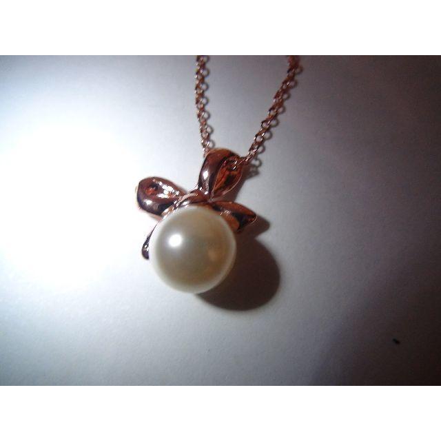 パール リボン ネックレス ローズゴールド 真珠!。 < 女性アクセサリー/時計 パール リボン ネックレス ローズゴールド 真珠!。 < 女性アクセサリー/時計の