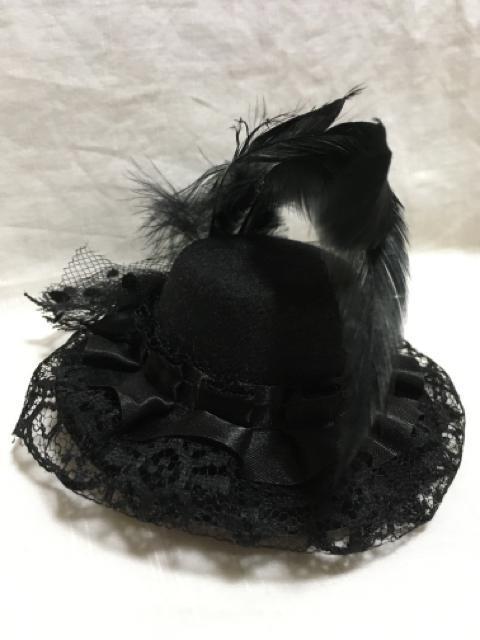 ◆黒の帽子のヘアクリップ < 女性アクセサリー/時計  ◆黒の帽子のヘアクリップ < 女性アクセサリー/時計の