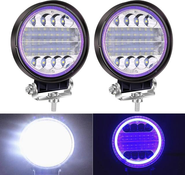 ワークライト 72W LED 作業灯 4.5インチ 丸型 広角/狭角 車外灯 ホワイト 6500K 12V-80V ブルーライト < 自動車/バイク ワークライト 72W LED 作業灯 4.5インチ 丸型 広角/狭角 車外灯 ホワイト 6500K 12V-80V ブルーライト < 自動車/バイク