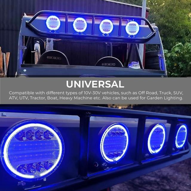 ワークライト 72W LED 作業灯 4.5インチ 丸型 広角/狭角 車外灯 ホワイト 6500K 12V-80V ブルーライト < 自動車/バイク ワークライト 72W LED 作業灯 4.5インチ 丸型 広角/狭角 車外灯 ホワイト 6500K 12V-80V ブルーライト < 自動車/バイク