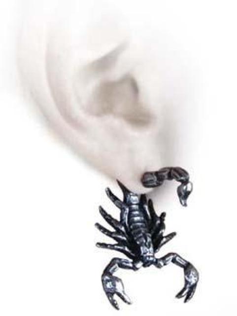 ALCHEMY GOTHIC: SERKET post ear studs _   jANZT[/v 