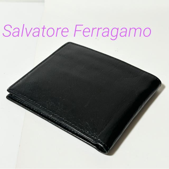 Salvatore Ferragamo フェラガモ レザー 二つ折り 財布 ウォレット < ブランド Salvatore Ferragamo フェラガモ レザー 二つ折り 財布 ウォレット < ブランドの