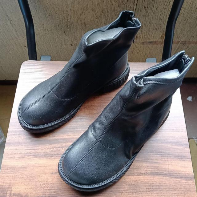 新品 23cm レディース ブーツ ブラック 厚底 シューズ ショートブーツ < 女性ファッション  新品 23cm レディース ブーツ ブラック 厚底 シューズ ショートブーツ  < 女性ファッションの