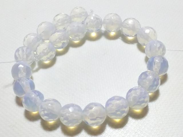 天然石★オパライト 8mm128面カット 半連 < 女性アクセサリー/時計  天然石★オパライト 8mm128面カット 半連 < 女性アクセサリー/時計の