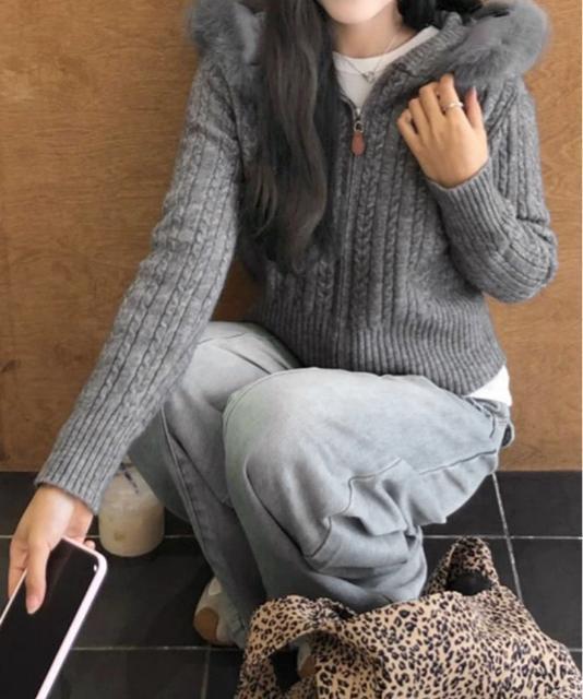 送料無料 新品 フード付きケーブル編みニットカーディガン < 女性ファッション 送料無料 新品 フード付きケーブル編みニットカーディガン < 女性ファッションの