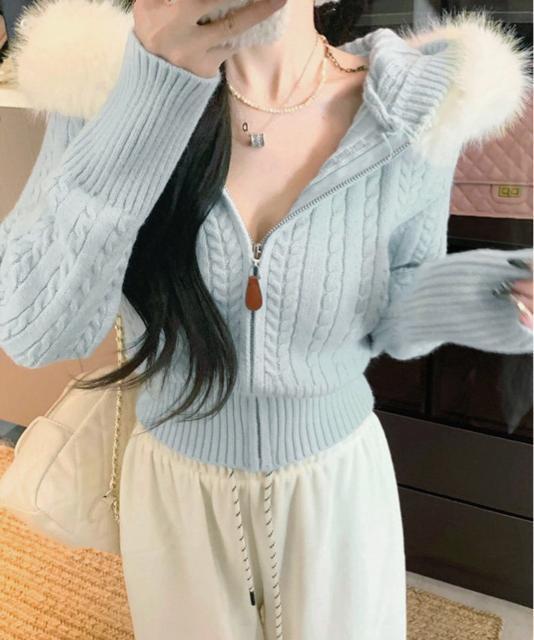 送料無料 新品 フード付きケーブル編みニットカーディガン < 女性ファッション 送料無料 新品 フード付きケーブル編みニットカーディガン < 女性ファッションの