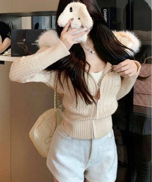 送料無料 新品 フード付きケーブル編みニットカーディガン < 女性ファッション 送料無料 新品 フード付きケーブル編みニットカーディガン < 女性ファッションの