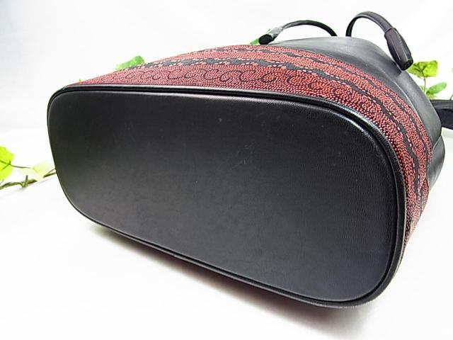 美品 高級 印傳屋(インデンヤ) 巾着型ショルダーバッグ 鹿革レザー (INDEN-YA) < 女性ファッション 美品 高級 印傳屋(インデンヤ) 巾着型ショルダーバッグ 鹿革レザー (INDEN-YA) < 女性ファッションの