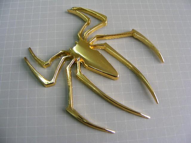 ● クモ クモ!CHROME GOLD仕様 エンブレム メタル製 ● 新品 < 自動車/バイク ● クモ クモ!CHROME GOLD仕様 エンブレム メタル製 ● 新品 < 自動車/バイク