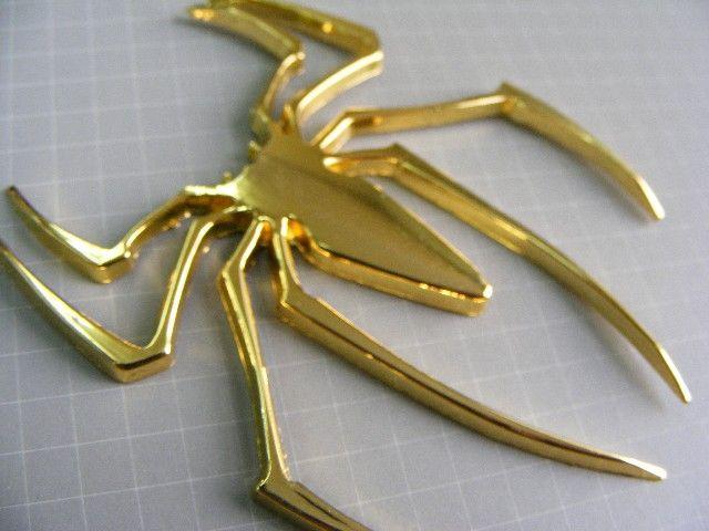 ● クモ クモ!CHROME GOLD仕様 エンブレム メタル製 ● 新品 < 自動車/バイク ● クモ クモ!CHROME GOLD仕様 エンブレム メタル製 ● 新品 < 自動車/バイク