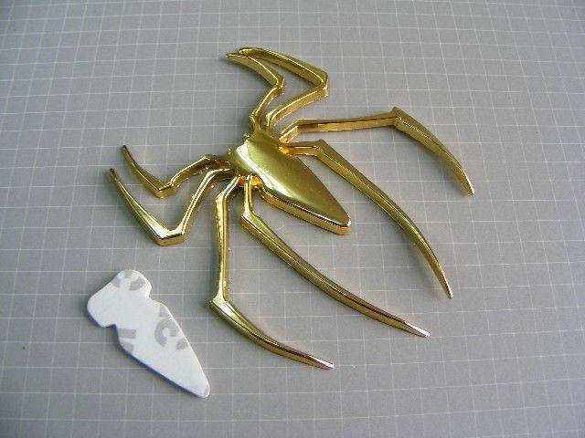 ● クモ クモ!CHROME GOLD仕様 エンブレム メタル製 ● 新品 < 自動車/バイク ● クモ クモ!CHROME GOLD仕様 エンブレム メタル製 ● 新品 < 自動車/バイク