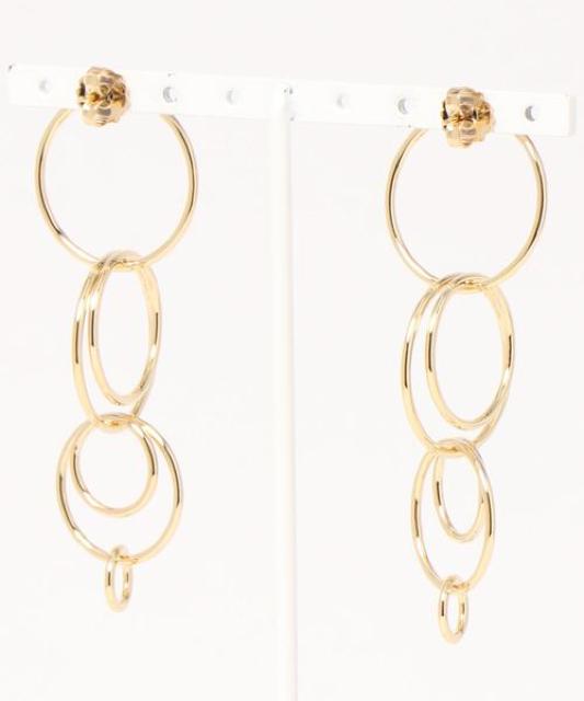 定価3,190円●メタル多連リングピアス●ROSE BUDローズバット● < ブランド  定価3,190円●メタル多連リングピアス●ROSE BUDローズバット● < ブランドの