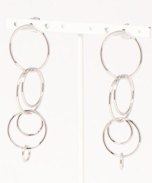 定価3,190円●メタル多連リングピアス●ROSE BUDローズバット● < ブランド  定価3,190円●メタル多連リングピアス●ROSE BUDローズバット● < ブランドの