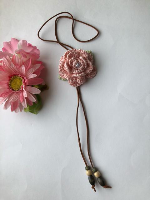 ハンドメイド ネックレス 薔薇 ピンク axes好き ガーリー < 女性ファッション  ハンドメイド ネックレス 薔薇 ピンク axes好き ガーリー < 女性ファッションの