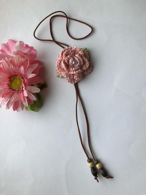 ハンドメイド ネックレス 薔薇 ピンク axes好き ガーリー < 女性ファッション  ハンドメイド ネックレス 薔薇 ピンク axes好き ガーリー < 女性ファッションの