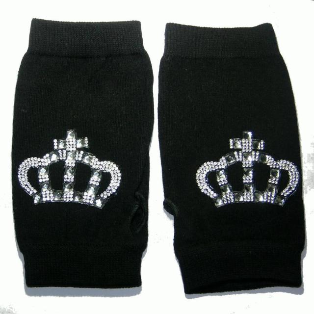 ラインストーン クラウン 王冠 ワッペン ハンドカバー グローブ 手袋 ハンドウォーマー、アームカバー、アームウォーマー < 女性ファッション ラインストーン クラウン 王冠 ワッペン ハンドカバー グローブ 手袋 ハンドウォーマー、アームカバー、アームウォーマー < 女性ファッションの