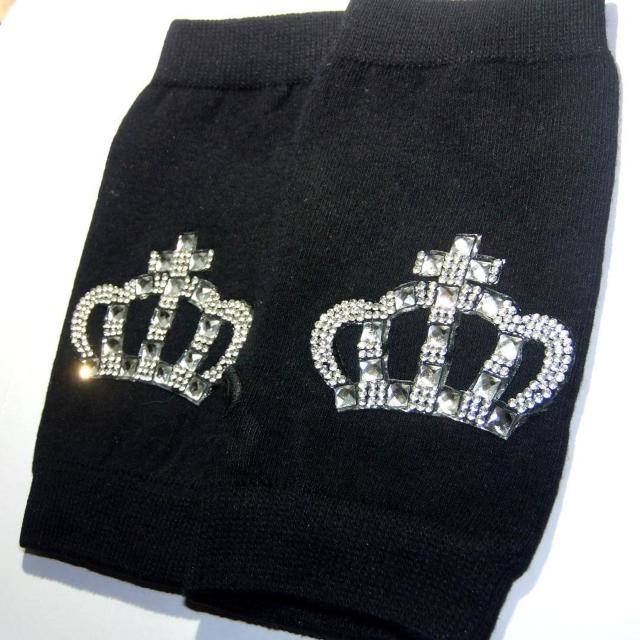 ラインストーン クラウン 王冠 ワッペン ハンドカバー グローブ 手袋 ハンドウォーマー、アームカバー、アームウォーマー < 女性ファッション ラインストーン クラウン 王冠 ワッペン ハンドカバー グローブ 手袋 ハンドウォーマー、アームカバー、アームウォーマー < 女性ファッションの