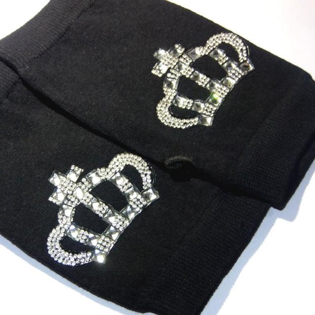 ラインストーン クラウン 王冠 ワッペン ハンドカバー グローブ 手袋 ハンドウォーマー、アームカバー、アームウォーマー < 女性ファッション ラインストーン クラウン 王冠 ワッペン ハンドカバー グローブ 手袋 ハンドウォーマー、アームカバー、アームウォーマー < 女性ファッションの