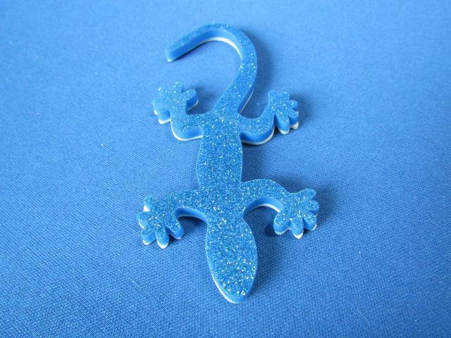 ●Gecko ゲッコー/守宮/ヤモリ!BLUE ブルー ラメ仕様 ABS製エンブレム 新品 < 自動車/バイク ●Gecko ゲッコー/守宮/ヤモリ!BLUE ブルー ラメ仕様 ABS製エンブレム 新品 < 自動車/バイク