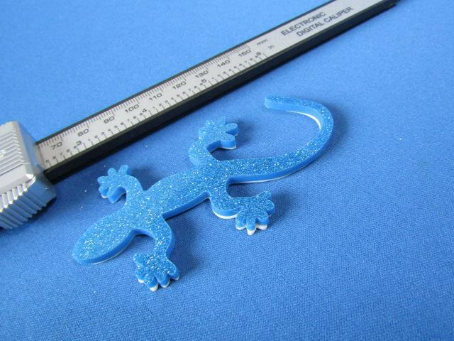 ●Gecko ゲッコー/守宮/ヤモリ!BLUE ブルー ラメ仕様 ABS製エンブレム 新品 < 自動車/バイク ●Gecko ゲッコー/守宮/ヤモリ!BLUE ブルー ラメ仕様 ABS製エンブレム 新品 < 自動車/バイク