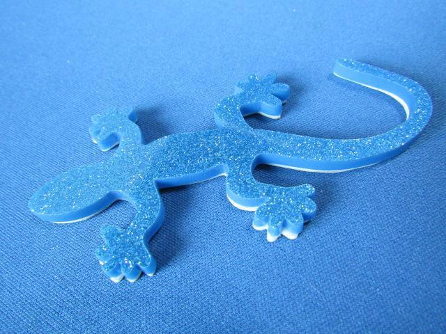 ●Gecko ゲッコー/守宮/ヤモリ!BLUE ブルー ラメ仕様 ABS製エンブレム 新品 < 自動車/バイク ●Gecko ゲッコー/守宮/ヤモリ!BLUE ブルー ラメ仕様 ABS製エンブレム 新品 < 自動車/バイク