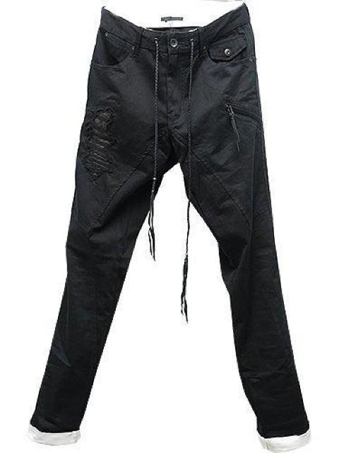 新品KMRiiケムリ スネーク&ゴートレザー クラッシュストレッチスリムパンツ 3 < ブランド  新品KMRiiケムリ スネーク&ゴートレザー クラッシュストレッチスリムパンツ 3  < ブランドの