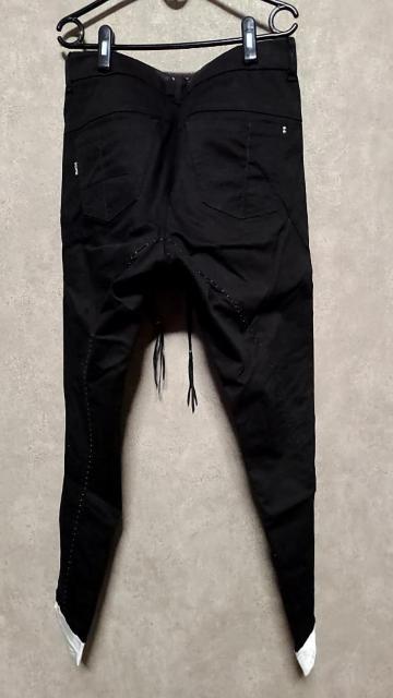 新品KMRiiケムリ スネーク&ゴートレザー クラッシュストレッチスリムパンツ 3 < ブランド  新品KMRiiケムリ スネーク&ゴートレザー クラッシュストレッチスリムパンツ 3 < ブランドの