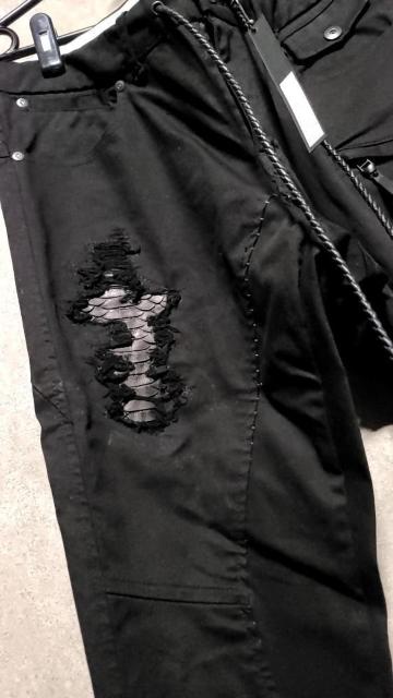 新品KMRiiケムリ スネーク&ゴートレザー クラッシュストレッチスリムパンツ 3 < ブランド  新品KMRiiケムリ スネーク&ゴートレザー クラッシュストレッチスリムパンツ 3 < ブランドの