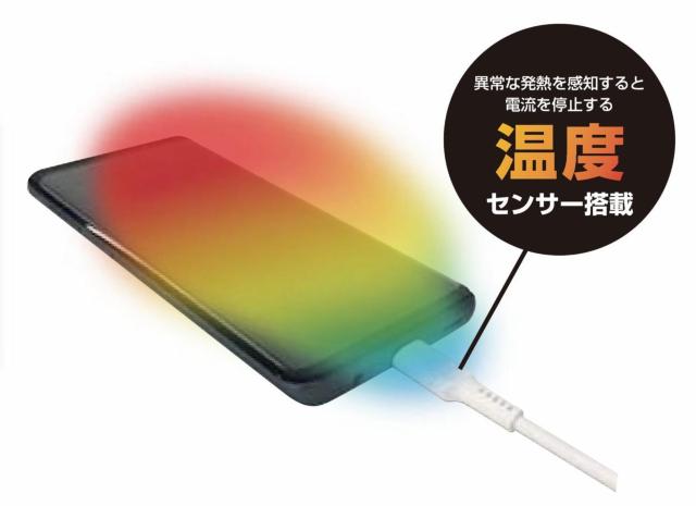 発火事故を未然に防ぐ温度センサーPTC内臓・USB Type-Cケーブ < 家電/AV  発火事故を未然に防ぐ温度センサーPTC内臓・USB Type-Cケーブ < 家電/AVの