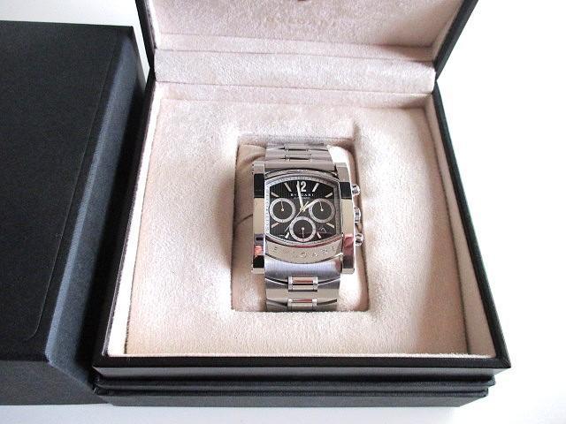 ☆BVLGARI ブルガリ アショーマ クロノグラフ AA48SCH メンズ/ブラック☆美品 < ブランド  ☆BVLGARI ブルガリ アショーマ クロノグラフ AA48SCH メンズ/ブラック☆美品 < ブランドの