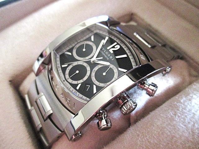 ☆BVLGARI ブルガリ アショーマ クロノグラフ AA48SCH メンズ/ブラック☆美品 < ブランド  ☆BVLGARI ブルガリ アショーマ クロノグラフ AA48SCH メンズ/ブラック☆美品 < ブランドの