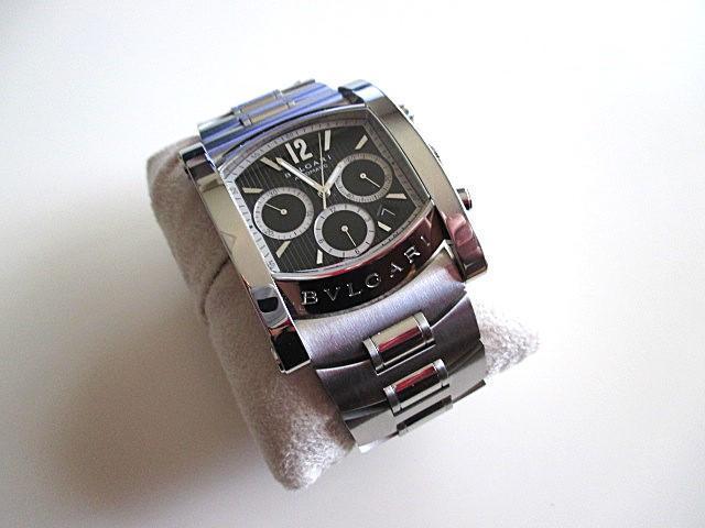 ☆BVLGARI ブルガリ アショーマ クロノグラフ AA48SCH メンズ/ブラック☆美品 < ブランド  ☆BVLGARI ブルガリ アショーマ クロノグラフ AA48SCH メンズ/ブラック☆美品 < ブランドの