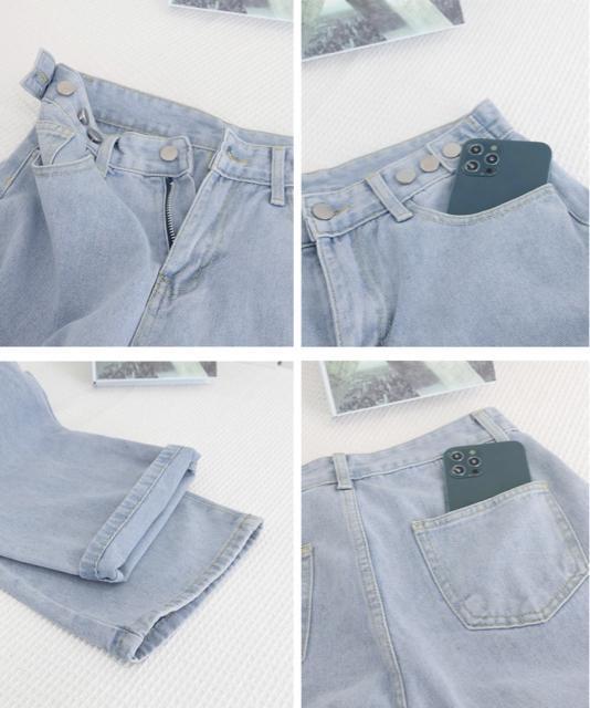 送料無料 新品 デニムパンツ ウエスト調整可能 ボトムス < 女性ファッション  送料無料 新品 デニムパンツ ウエスト調整可能 ボトムス < 女性ファッションの