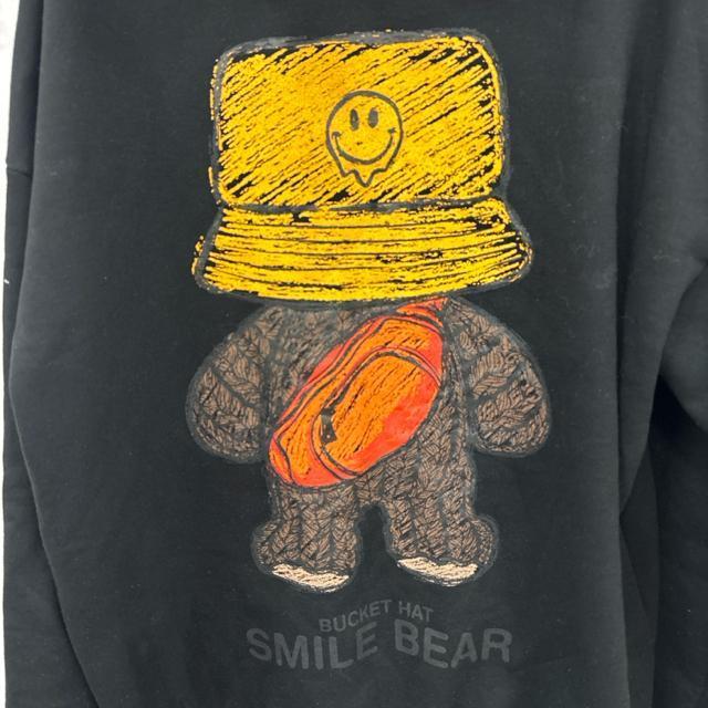 即決 BUCKET HAT SMILE BEAR フルジップ パーカー ブラック < 男性ファッション  即決 BUCKET HAT SMILE BEAR フルジップ パーカー ブラック < 男性ファッションの