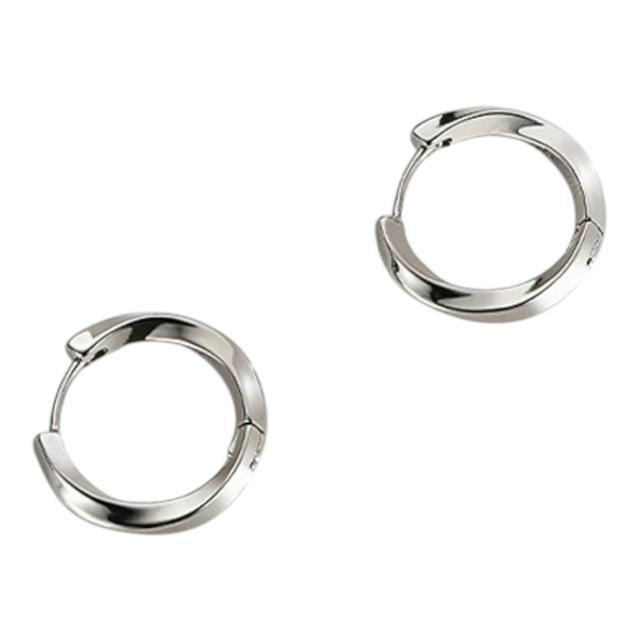 波打ち フープピアス シルバー【両耳セット】 < 女性アクセサリー/時計  波打ち フープピアス シルバー【両耳セット】  < 女性アクセサリー/時計の