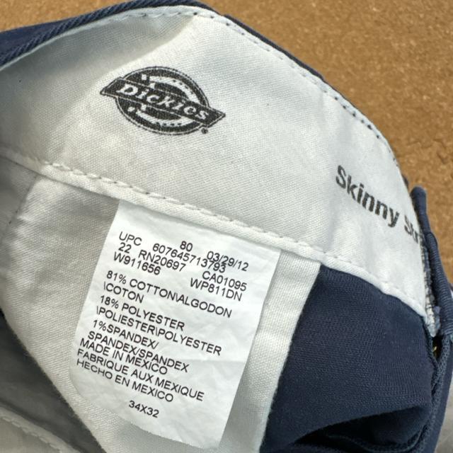 Dickiesディッキーズ 長ズボン ネイビー スキニー < 男性ファッション  Dickiesディッキーズ 長ズボン ネイビー スキニー < 男性ファッションの