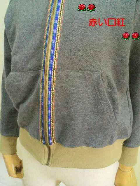 Sサイズ〜*TITICACA(チチカカ)コード刺繍・ジャケット・パーカーグレー < 女性ファッション  Sサイズ〜*TITICACA(チチカカ)コード刺繍・ジャケット・パーカーグレー < 女性ファッションの