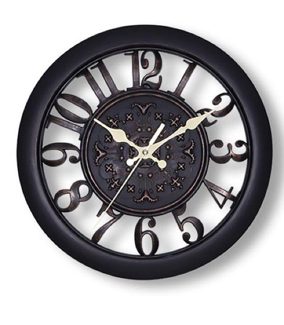 北欧風 掛け時計 レトロ アンティーク調 (黒) < インテリア/ライフ  北欧風 掛け時計 レトロ アンティーク調 (黒)  < インテリア/ライフの
