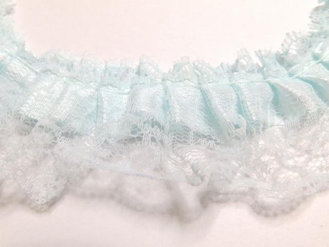 《New》オリジナルのハンドメイド(デコ)に…ふんわり*レース<120cm><ライトブルー> < ペット/手芸/園芸  《New》オリジナルのハンドメイド(デコ)に…ふんわり*レース<120cm><ライトブルー> < ペット/手芸/園芸の