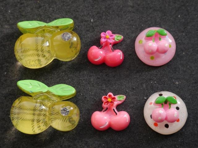 プラパーツ 手芸・アクセサリーパーツ さくらんぼ パーツ 6個セット デコパーツ < 香水/コスメ/ネイル  プラパーツ 手芸・アクセサリーパーツ さくらんぼ パーツ 6個セット デコパーツ  < 香水/コスメ/ネイルの